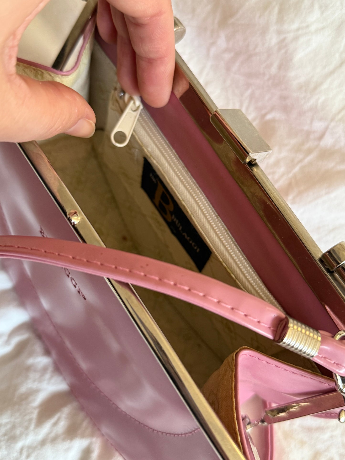 Vintage 00s Pink Bulaggi Clutch/Bag