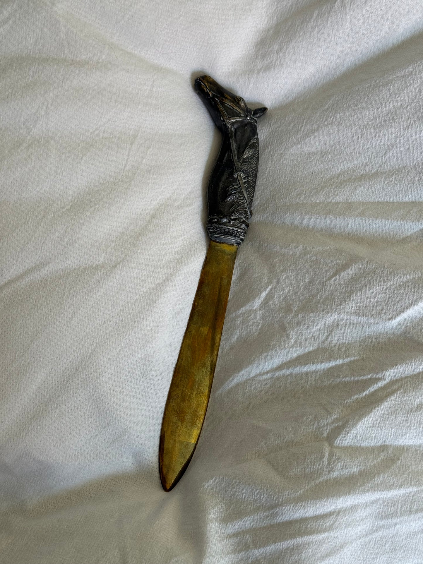 Vintage Horse Handle Brass Letter Opener