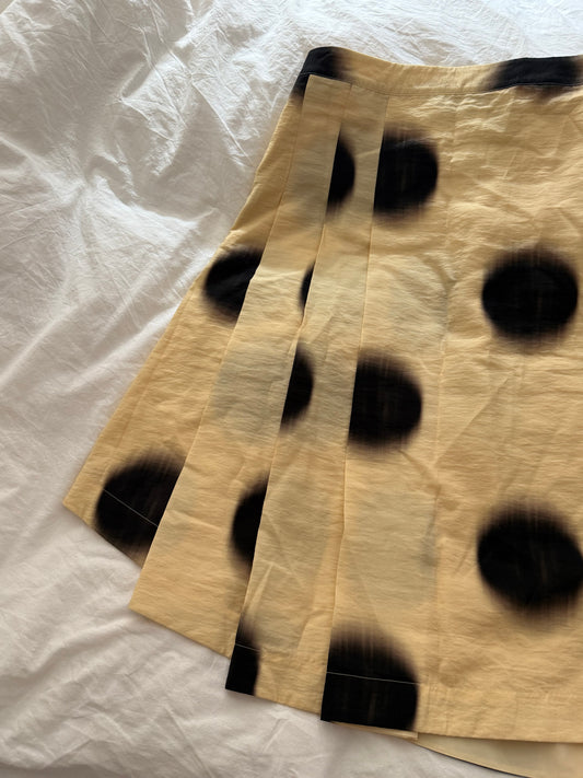 Stine Goya Polka Dot Midi Skirt in Yellow and Black