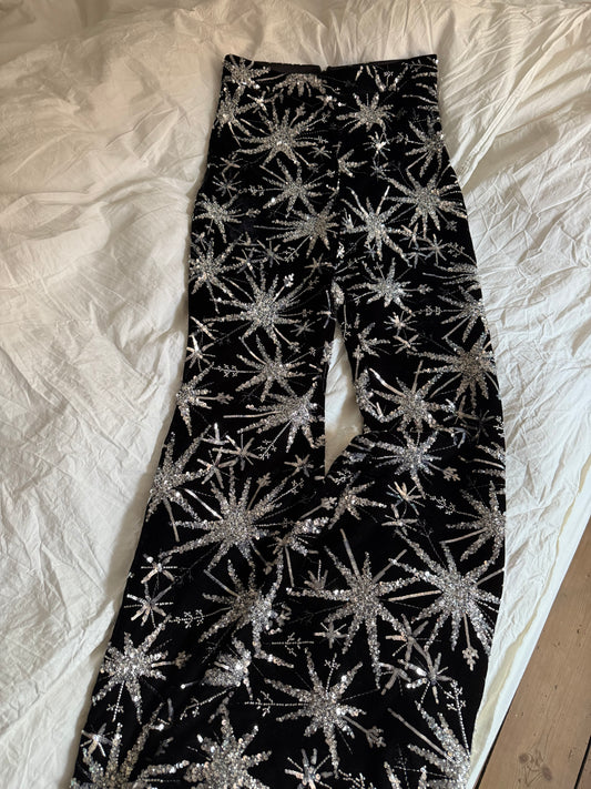 Nadine Merabi Sparkling Stars Flared Pants