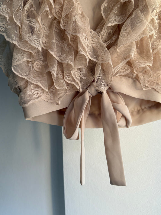 Vintage Lace Ruffled Top