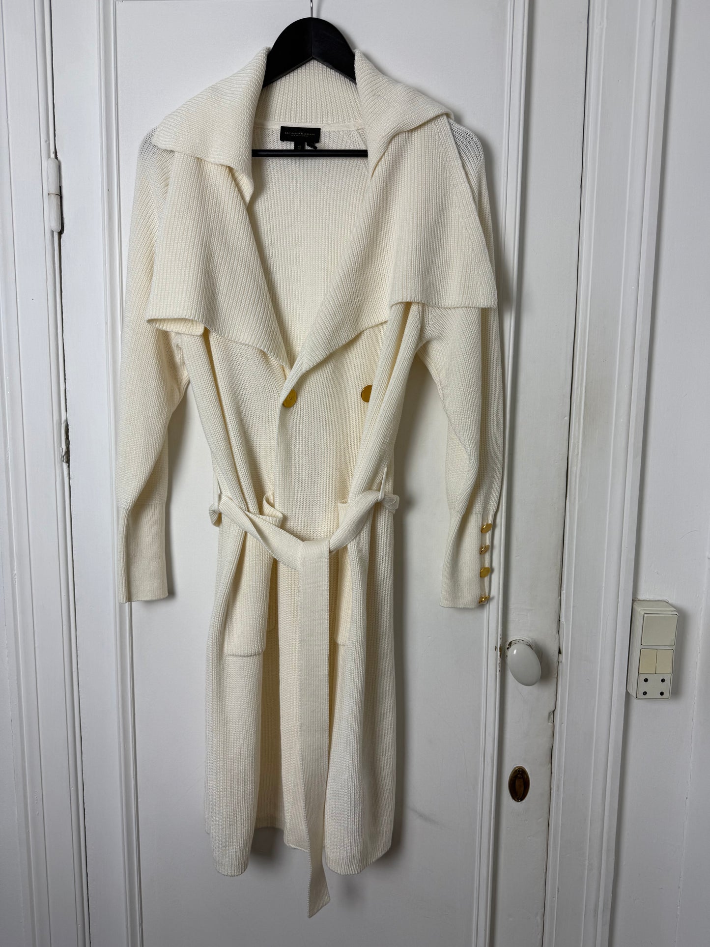 Donna Karen Long Belted Cardigan