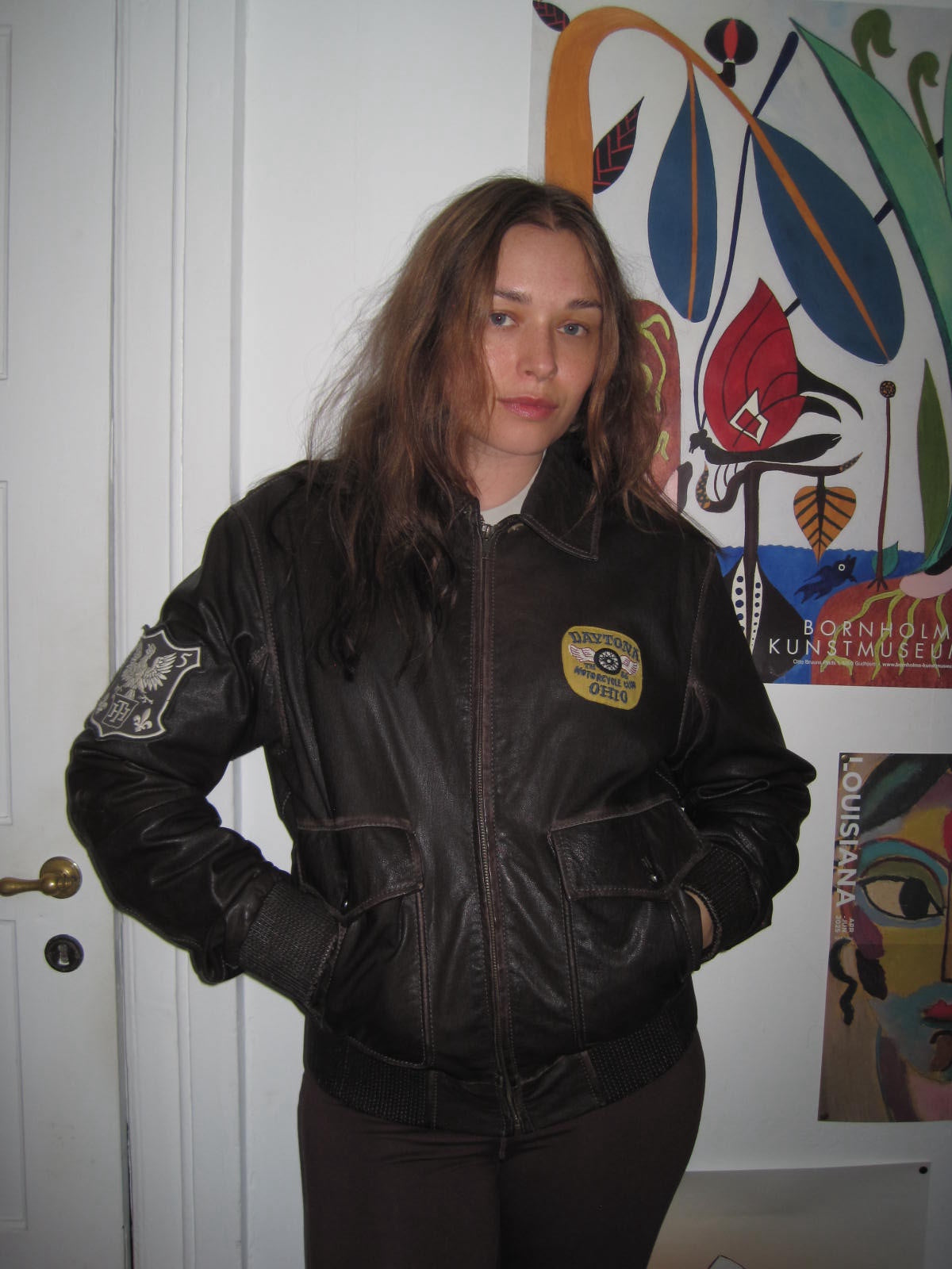 Vintage Tommy Hilfiger Bomber Leather Jacket