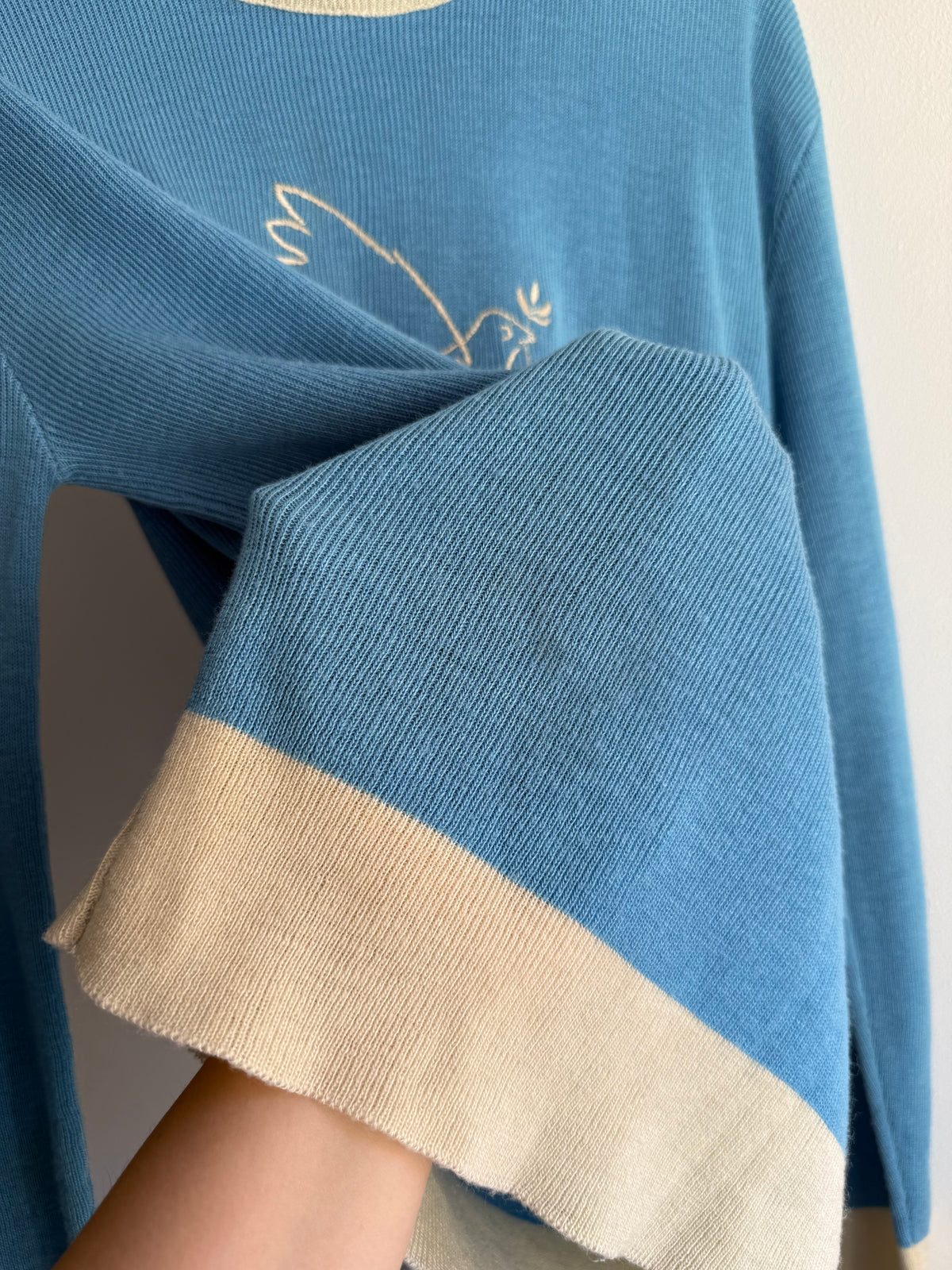 Vintage Picasso by Cezar Embroidered Dove Knit