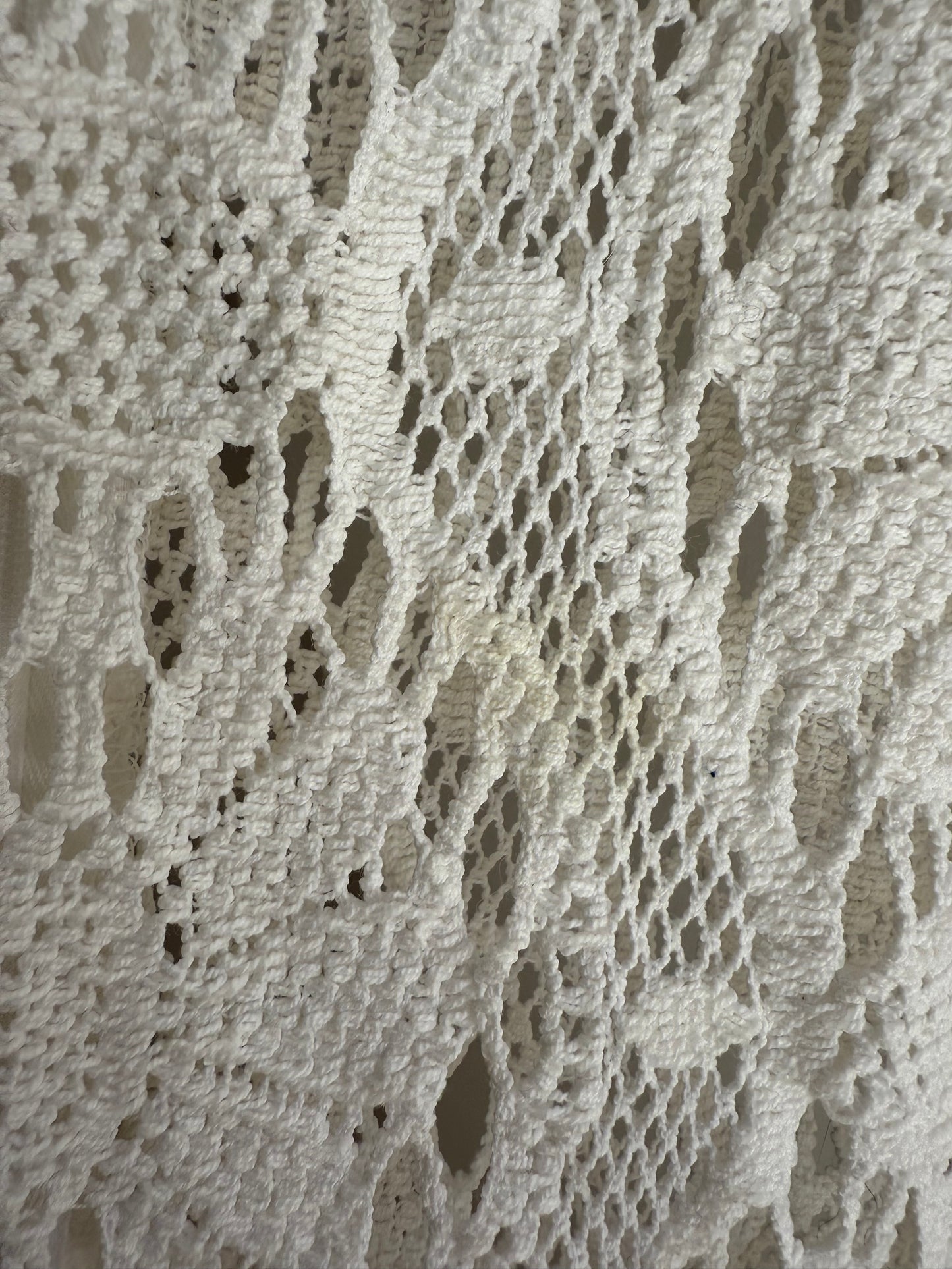 Vintage Crochet Dress with Boat Neckline