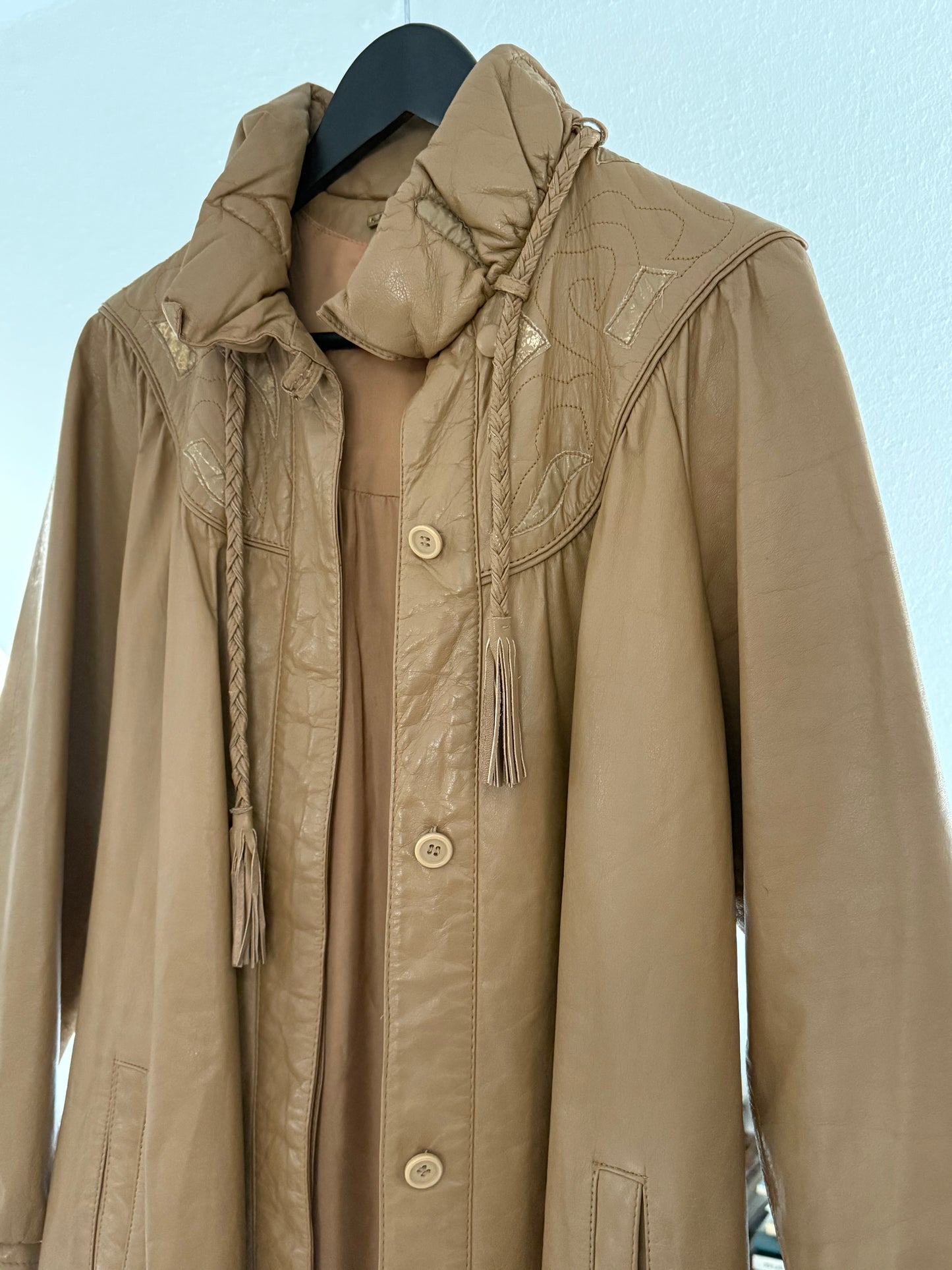Vintage 80’s CowHide Leather Coat
