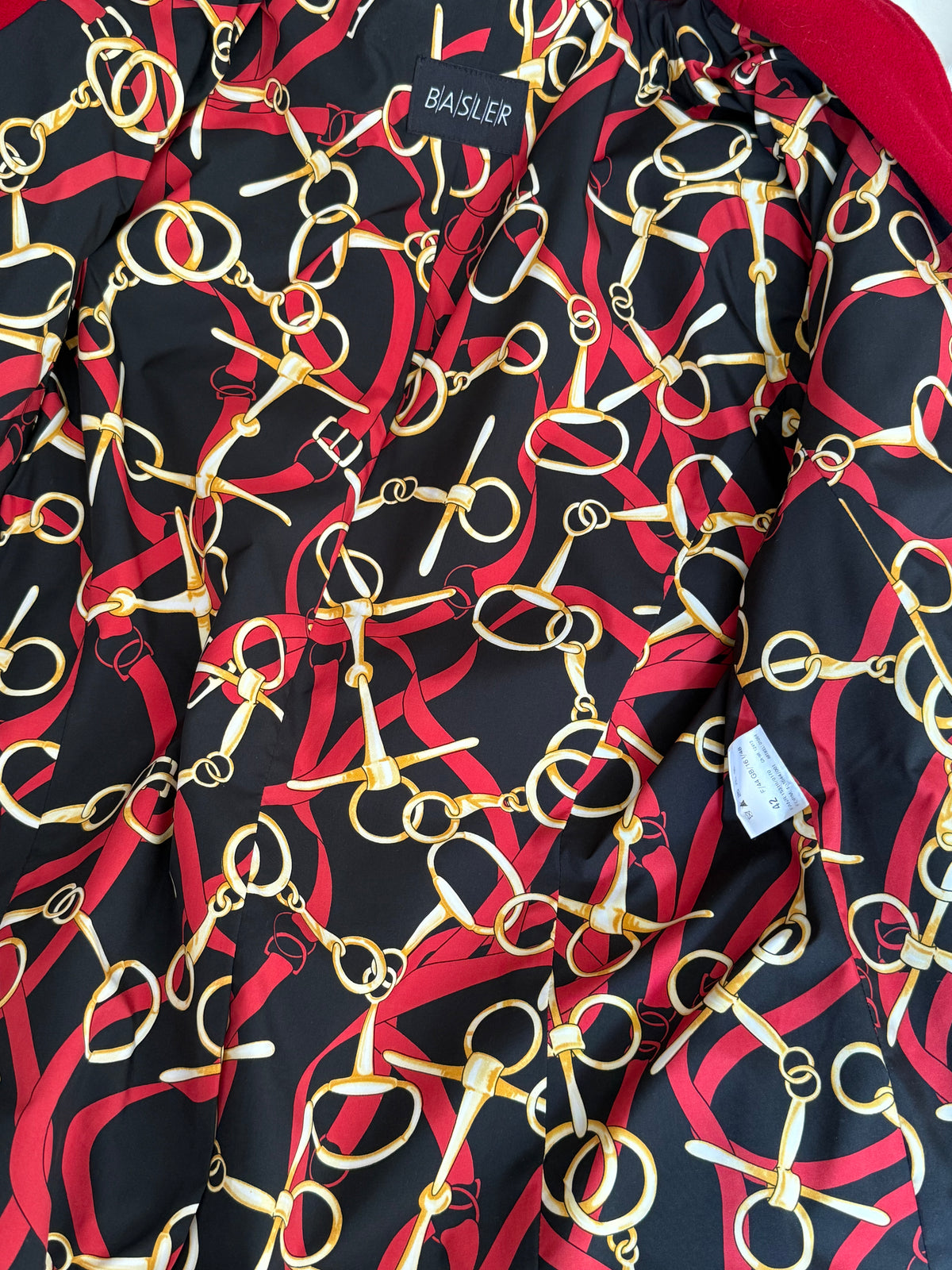 Vintage Basler Red Wool/Cashmere Blend Blazer