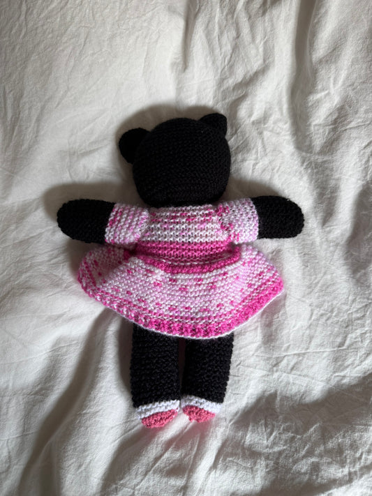 Knitted Teddy with Dress