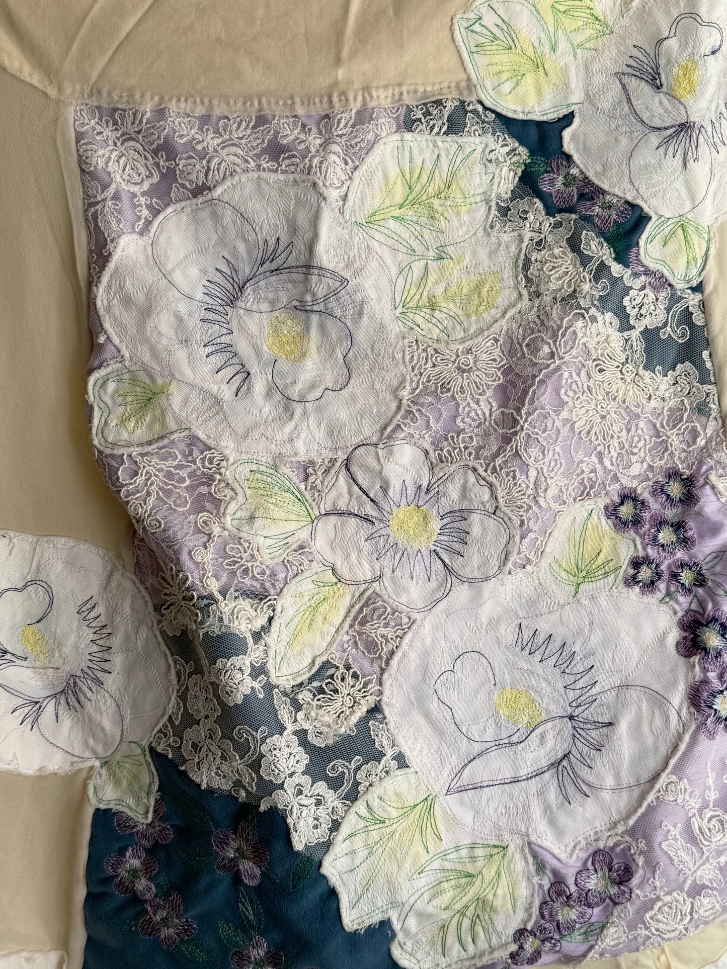 Vintage Parisian Skirt with Flower Motive