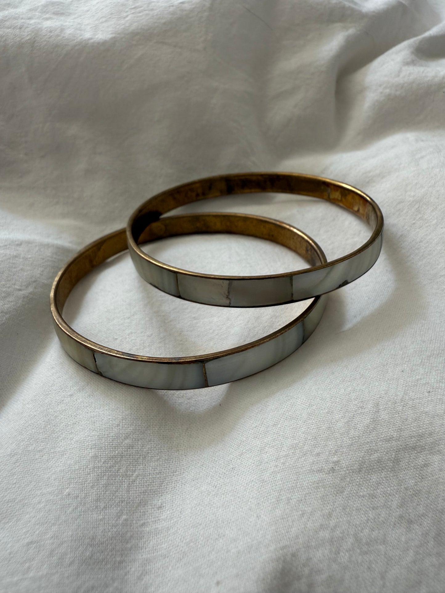 2 Mother of Pearl Bangles