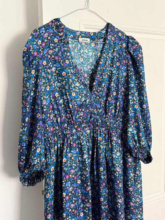 Sandro Blue Floral Dress