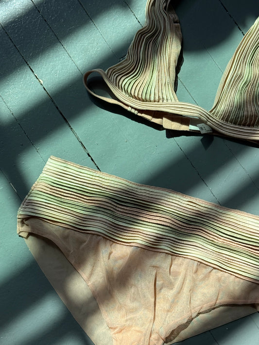 Vintage La Perla Ribbed Lingerie Set