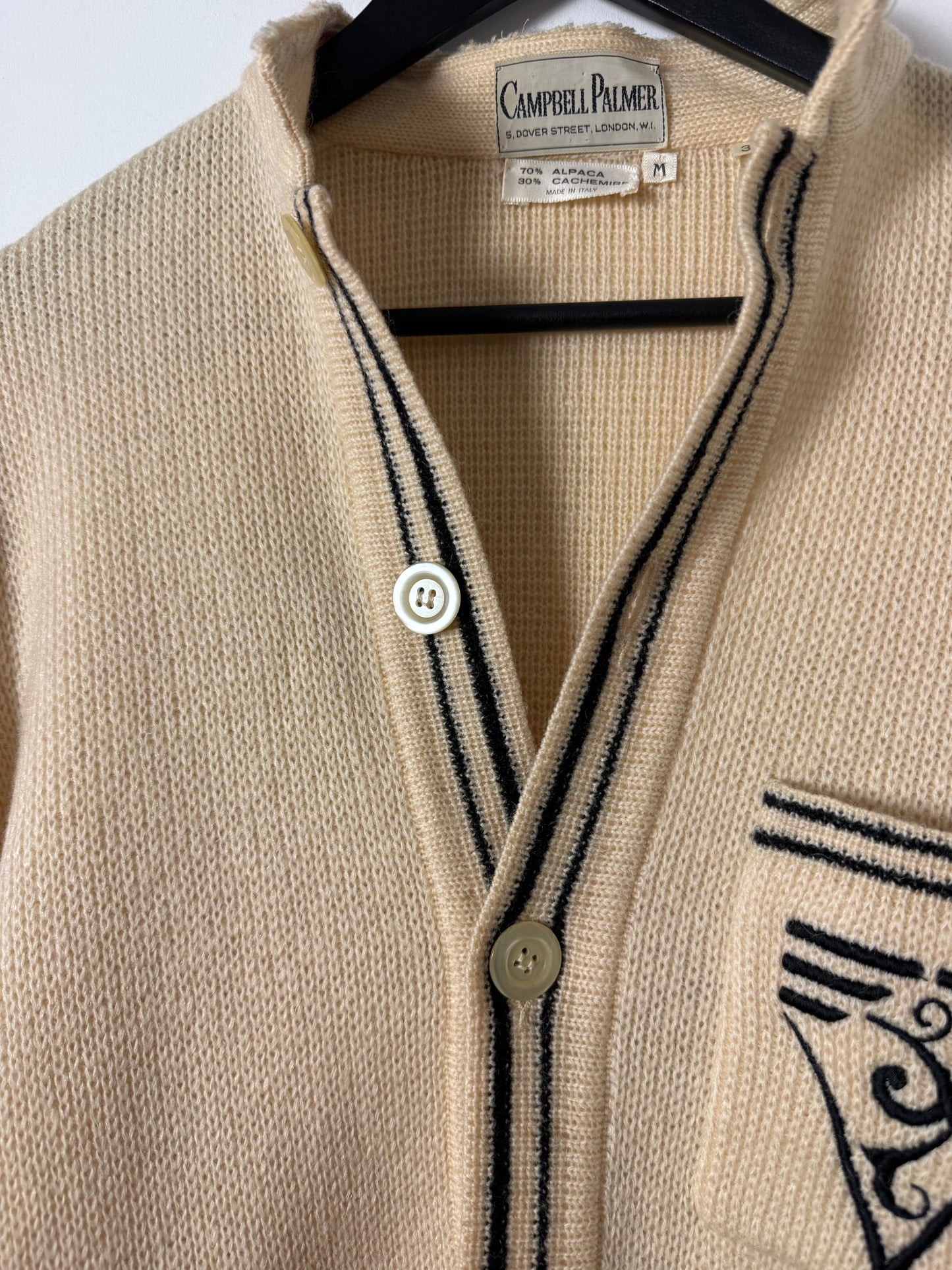 Vintage Alpaca Cardigan with Embroidery