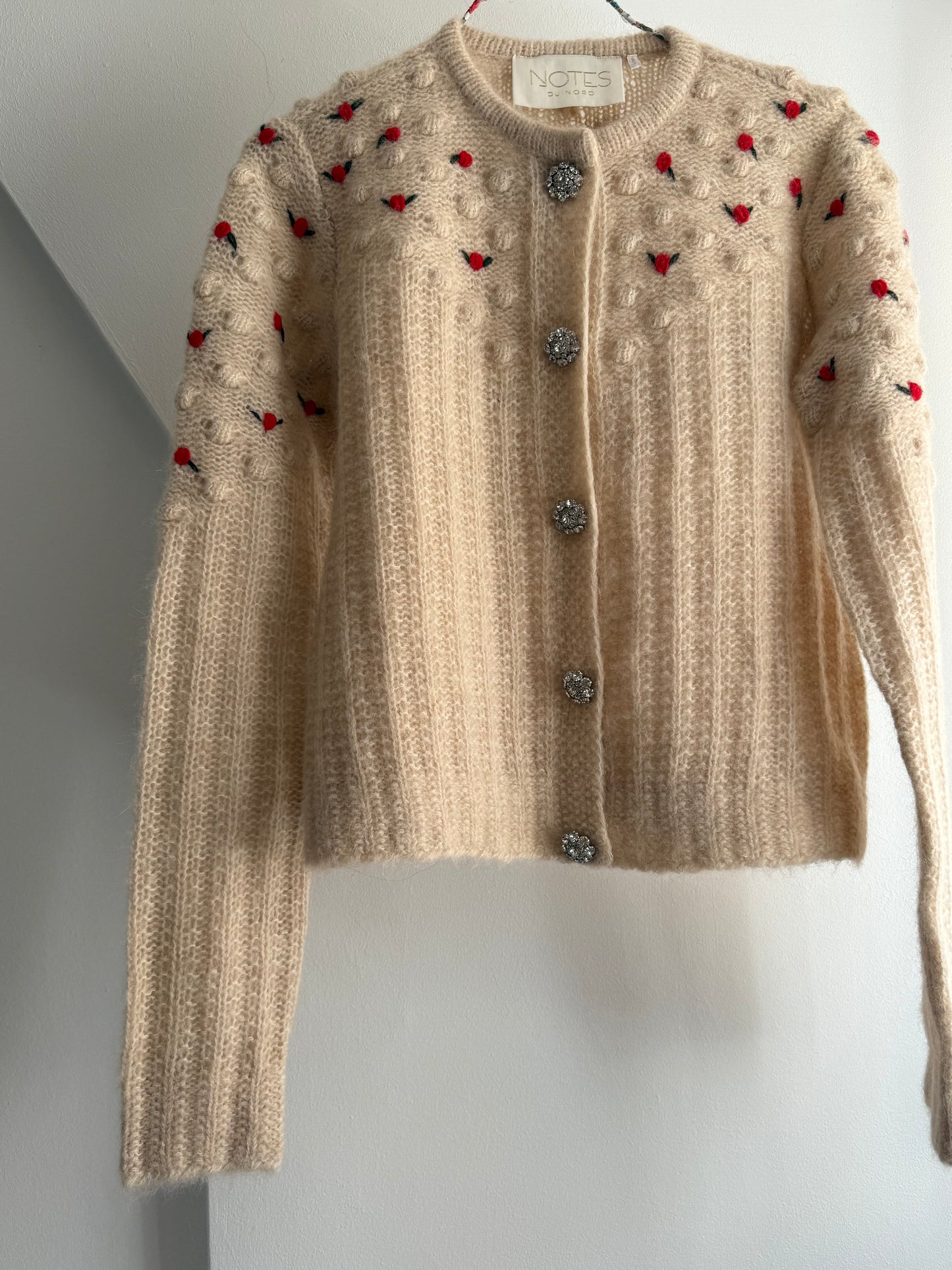 Notes du Nord Flower Alpaca Blend Cardigan