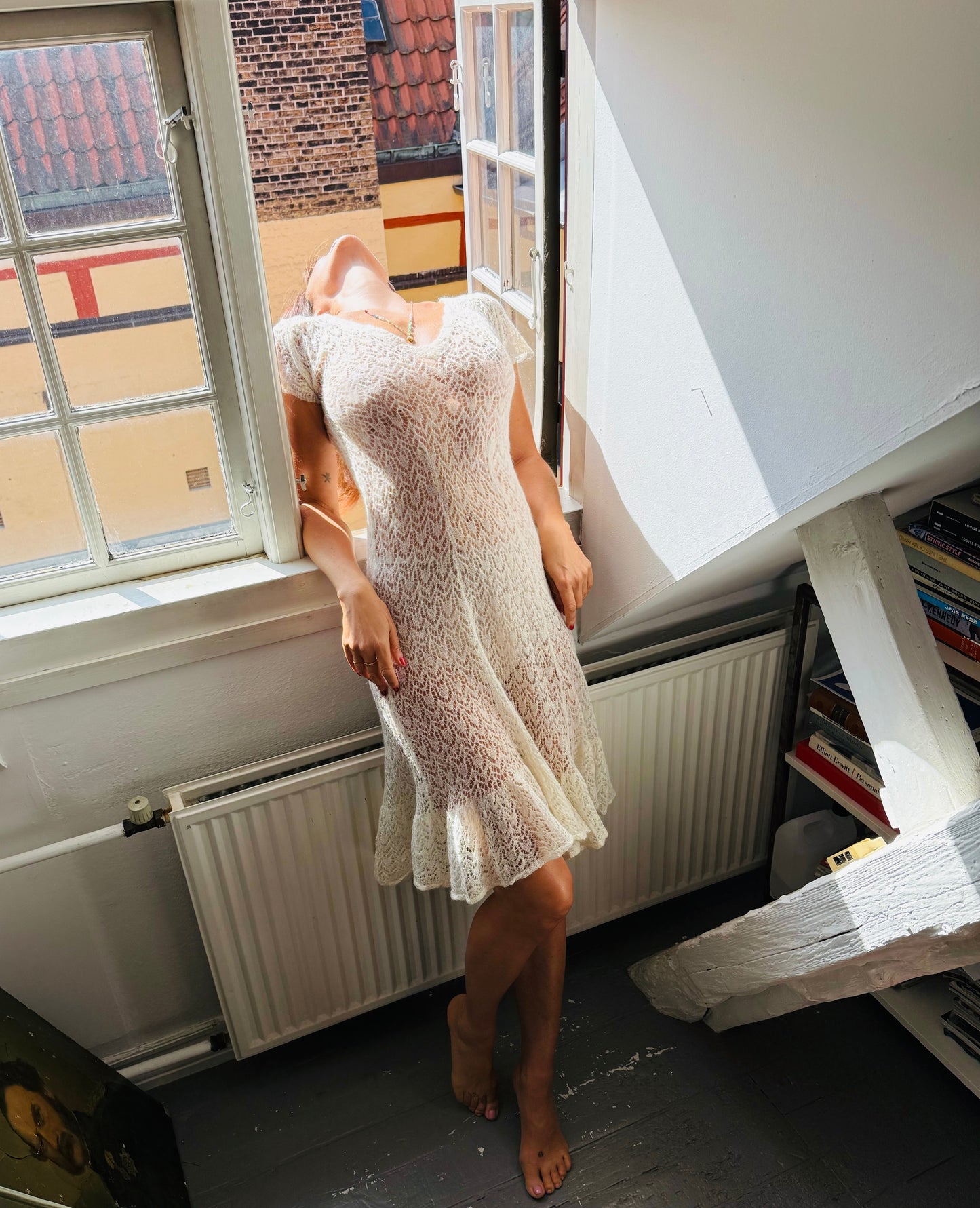 Romantic Vintage Crochet Knitted Dress