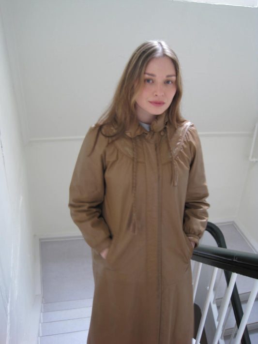 Vintage 80’s Cow Hide Leather Coat