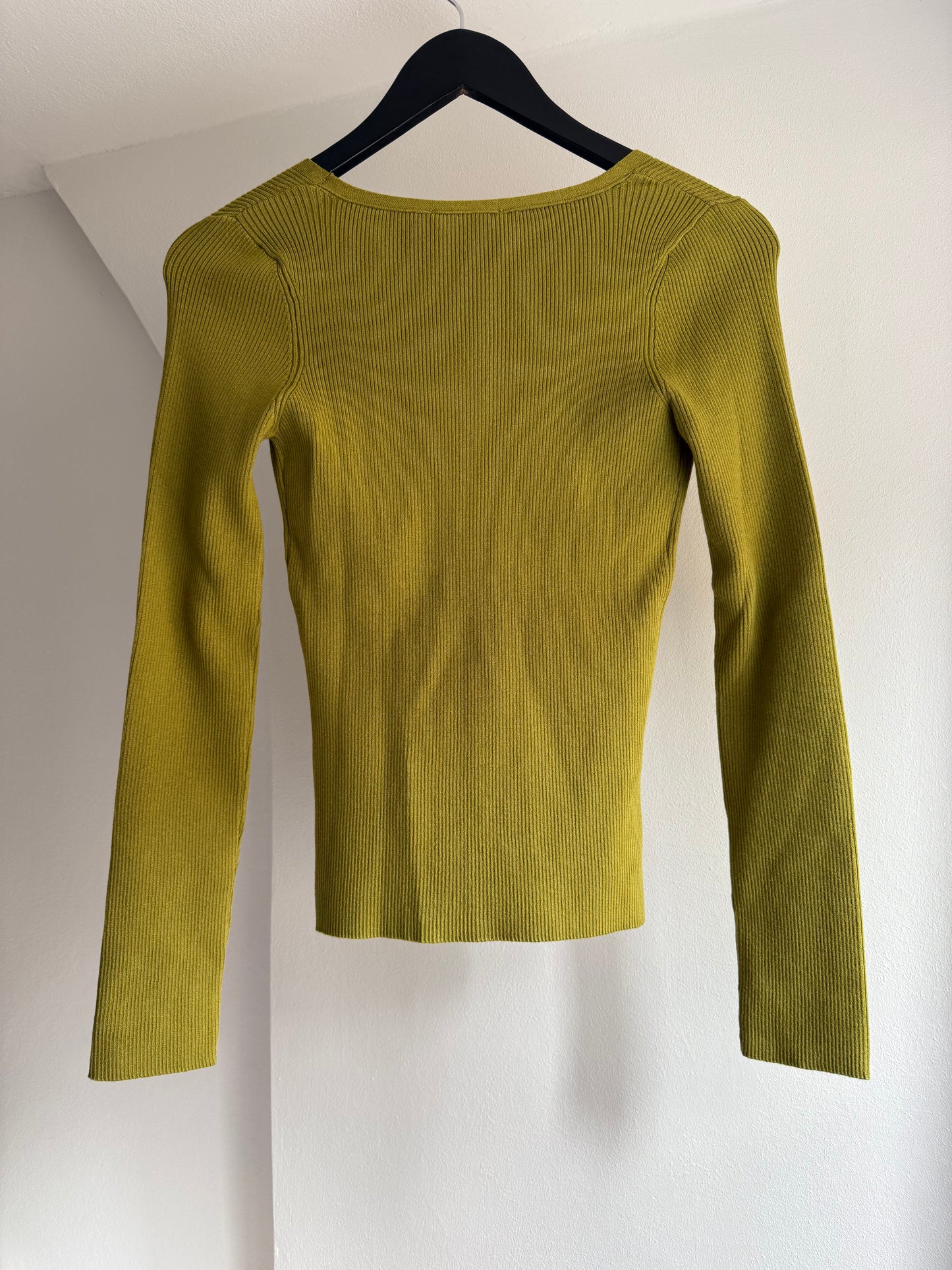 Rouge Olive Cardigan with an Embroidered 'R'