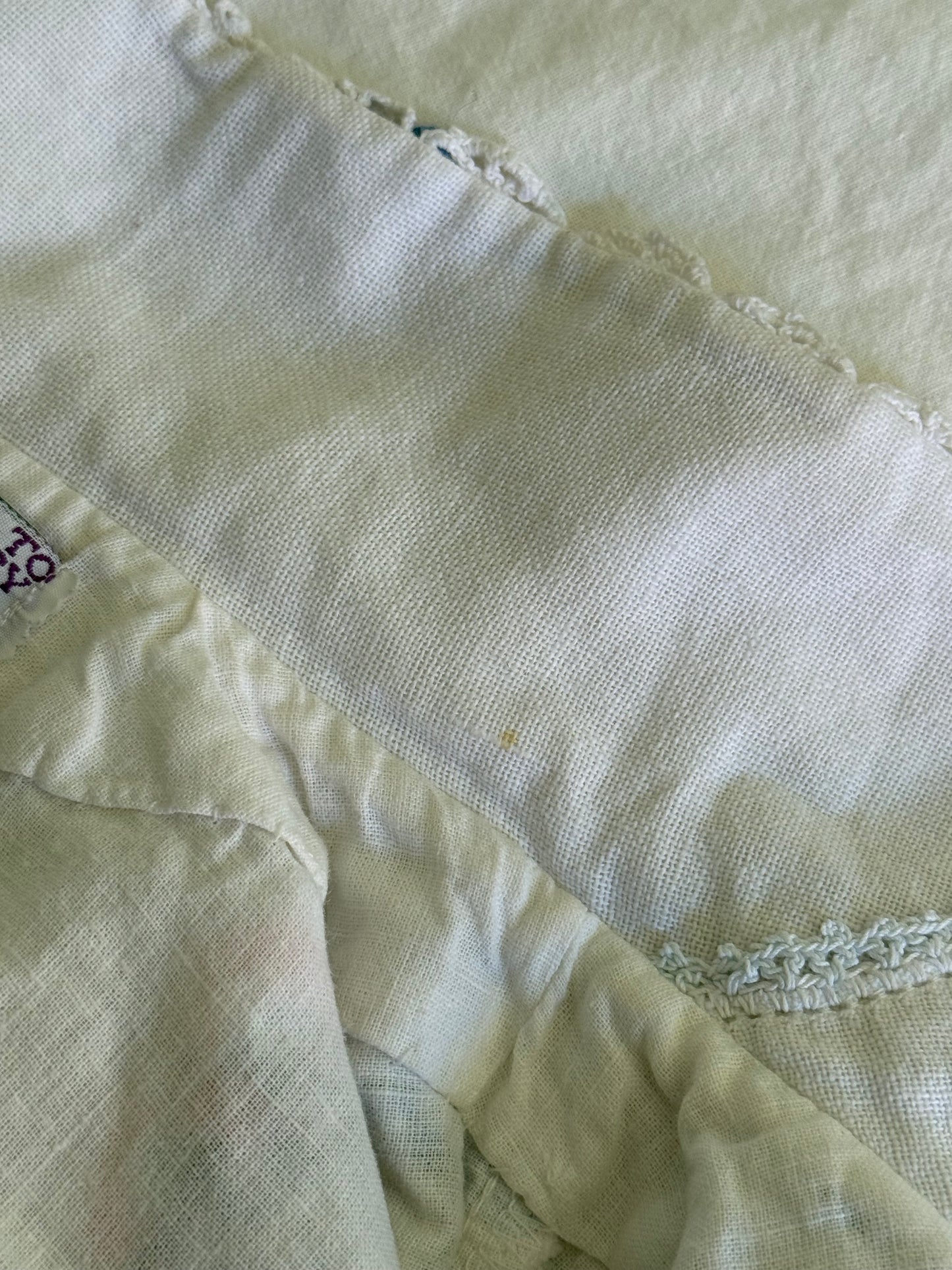 Vintage Embroidered High Neck Butterfly Blouse