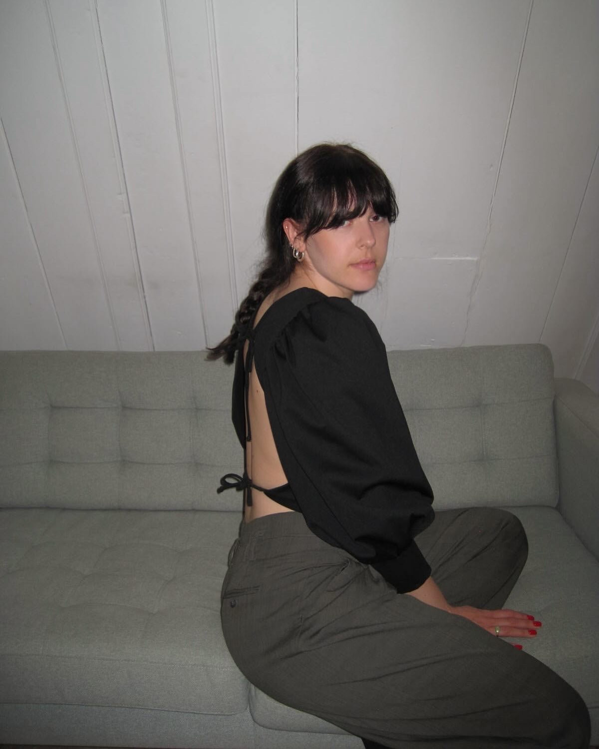 Maygel Coronel Black Top with Open Back