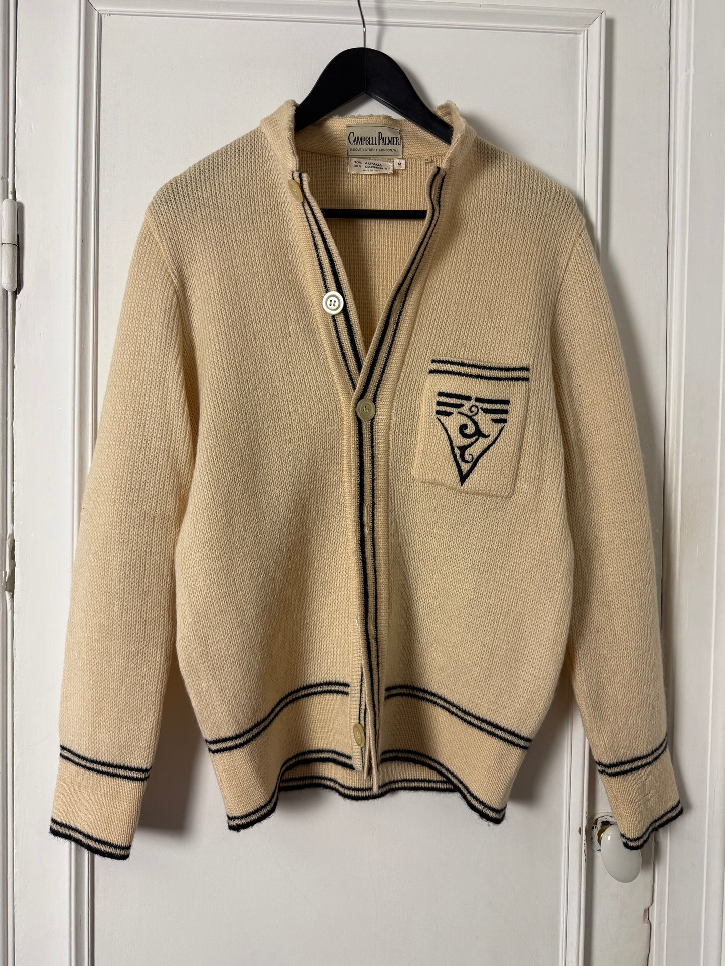 Vintage Alpaca Cardigan with Embroidery