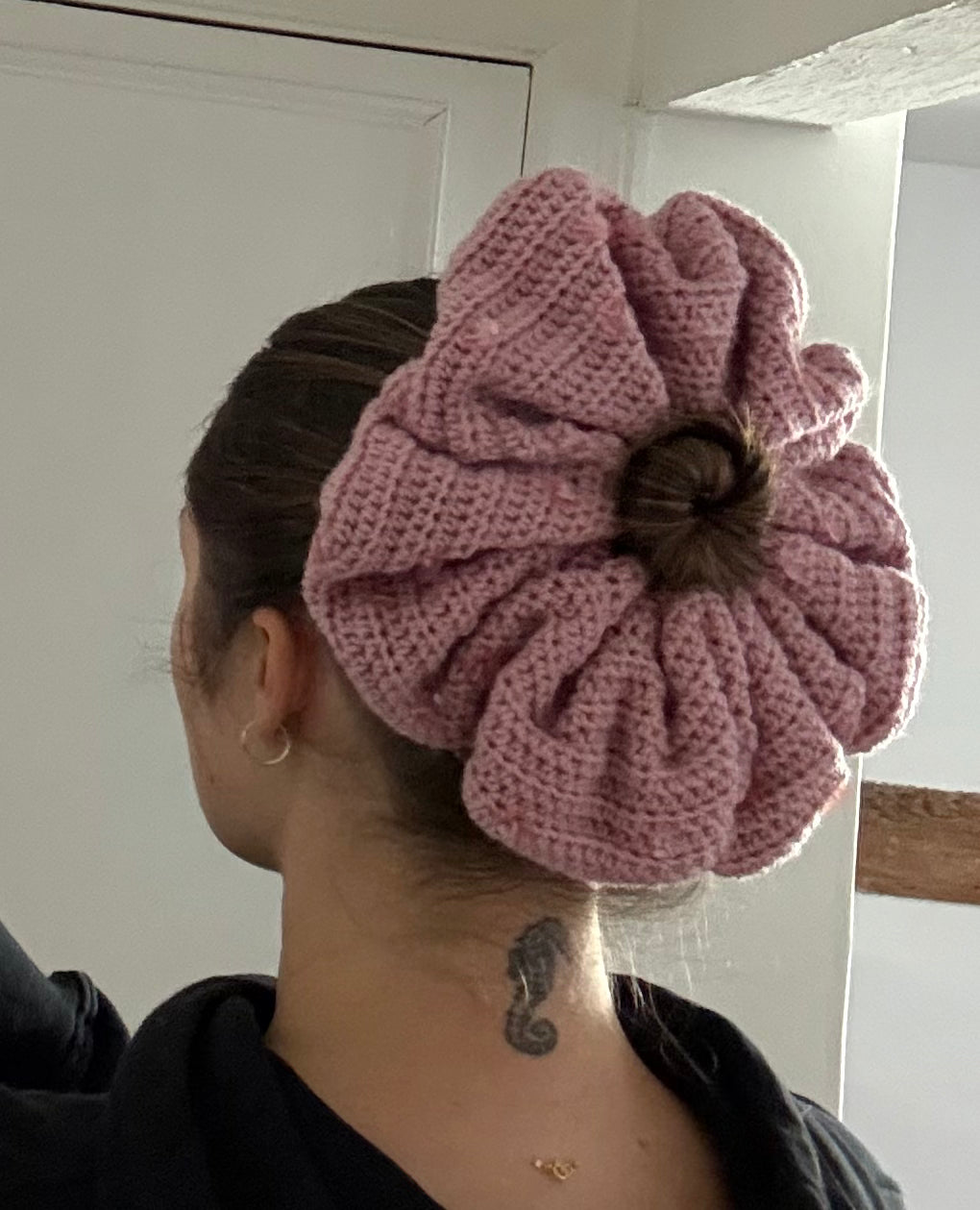 Knitted Hair Piece with Sequins