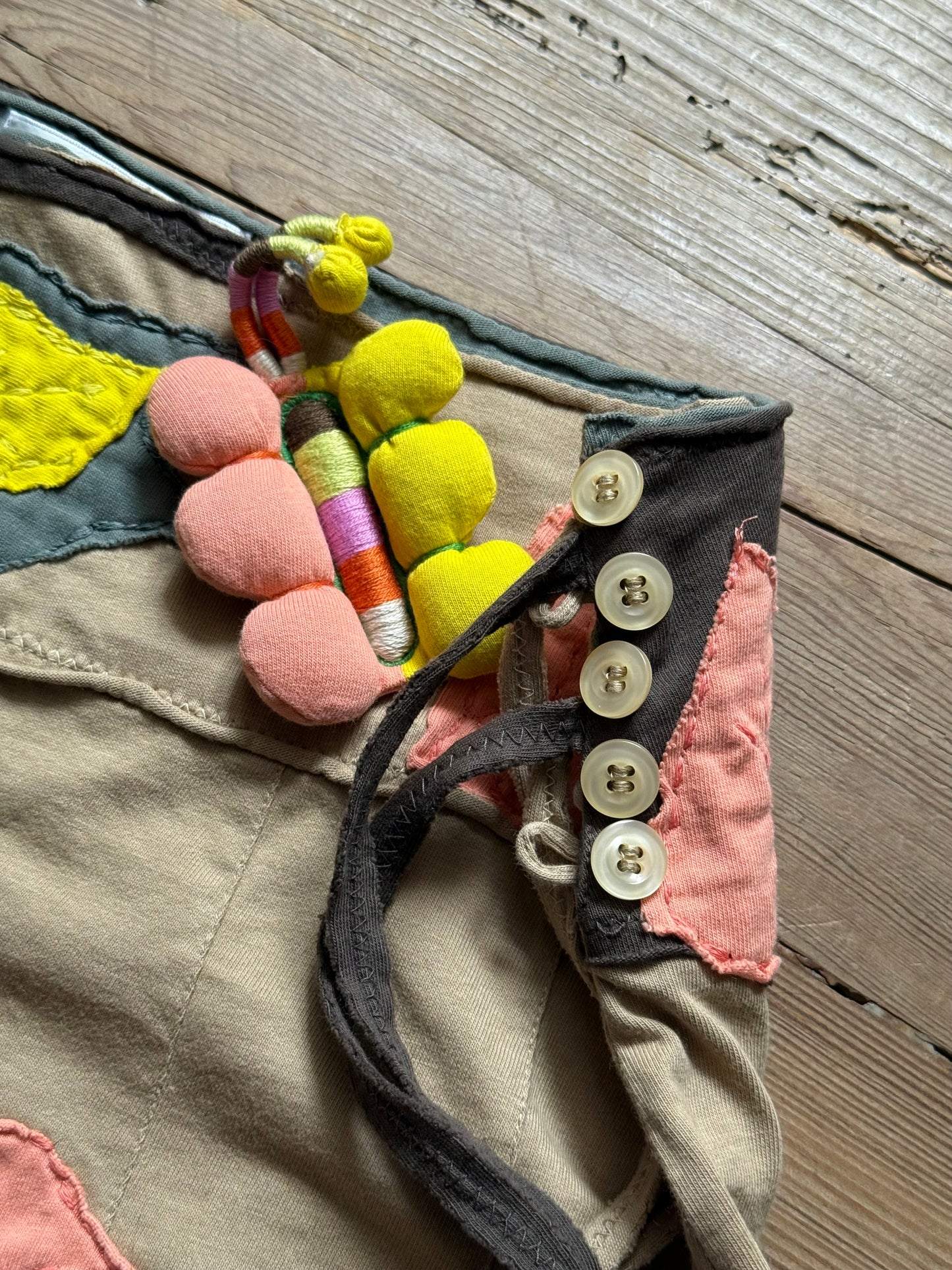 Vintage Skirt in Bright Colors with Butterfly Attachment