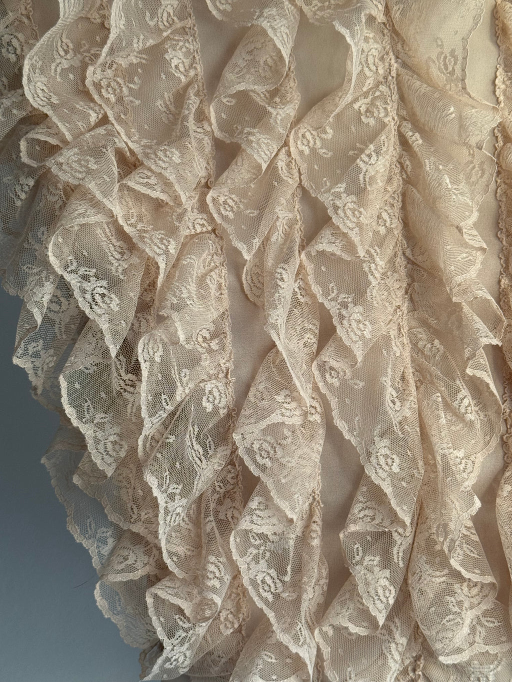 Vintage Lace Ruffled Top