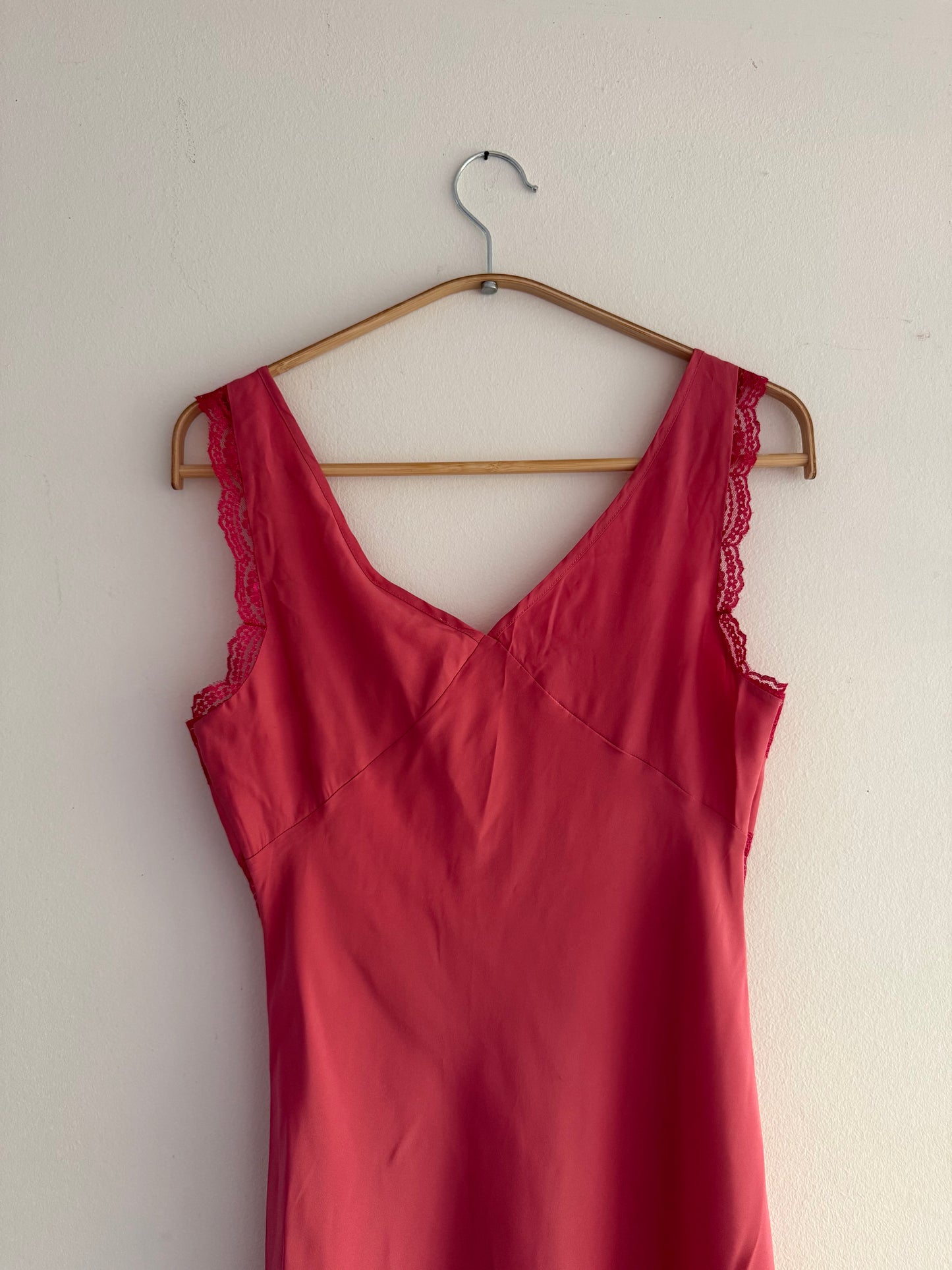 Rouje Pink Maxi Dress with Lace