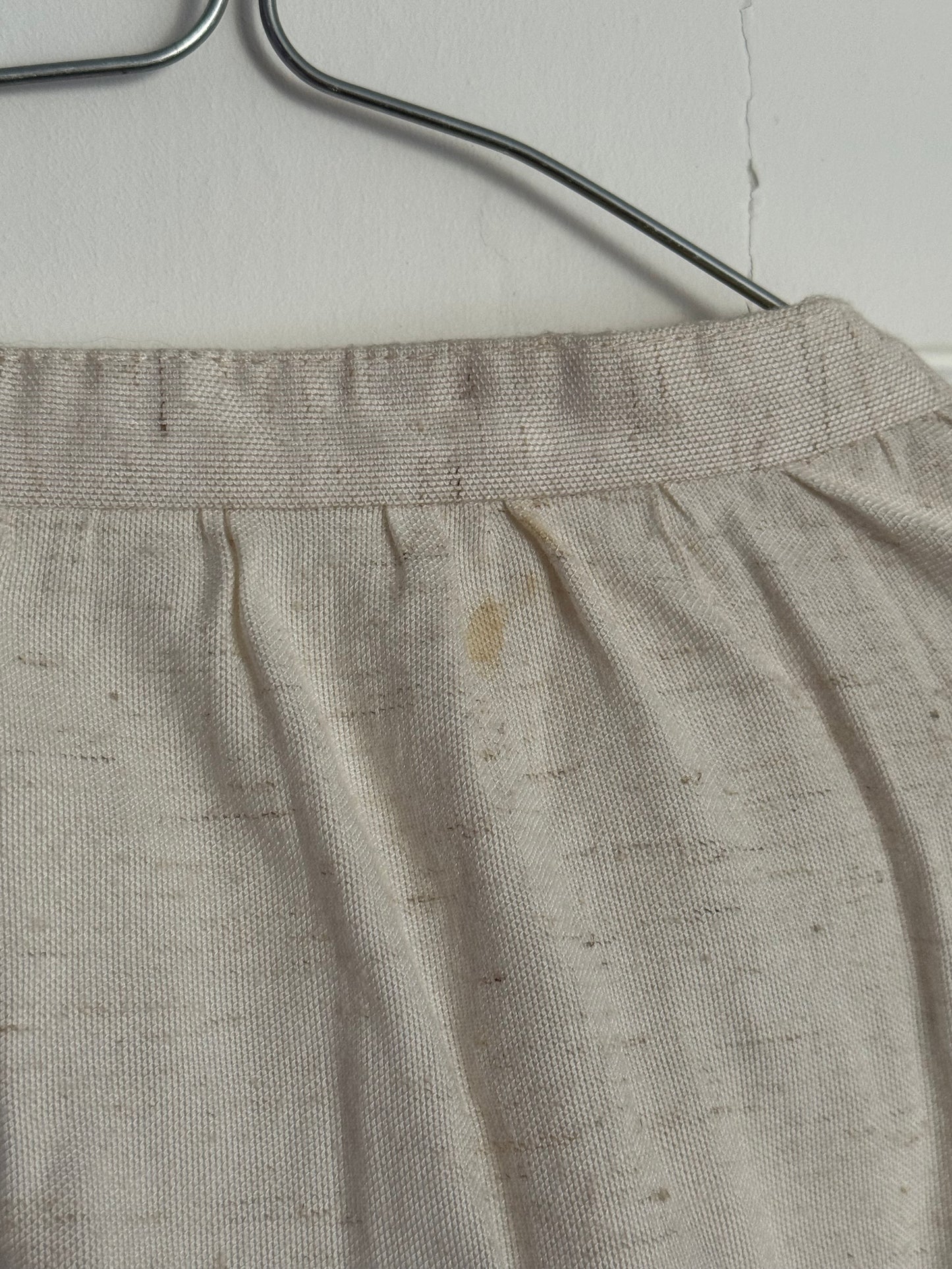 Vintage Ivory Sailor Lace-Up Linen Tunic Blouse/Dress