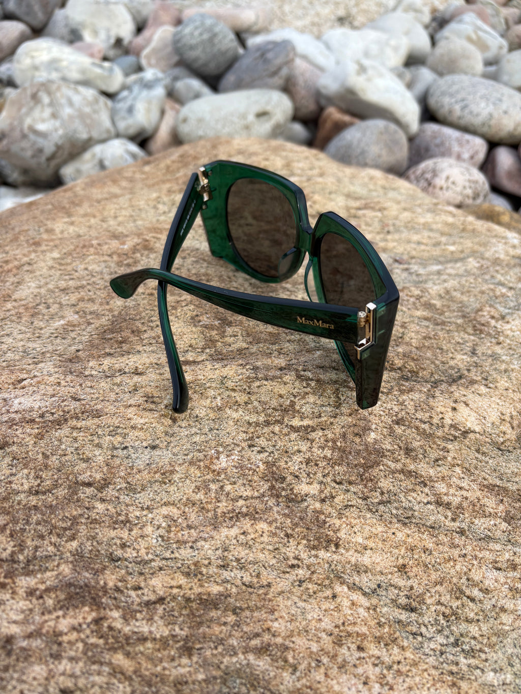 Max Mara Oversized Sunglasses in Dark Green
