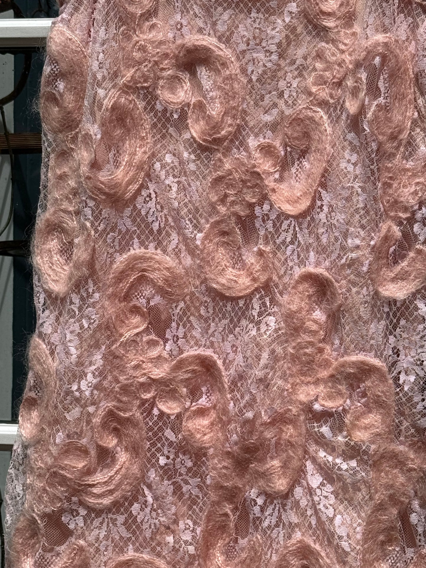 Vintage Blush 3D Floral Slip Dress
