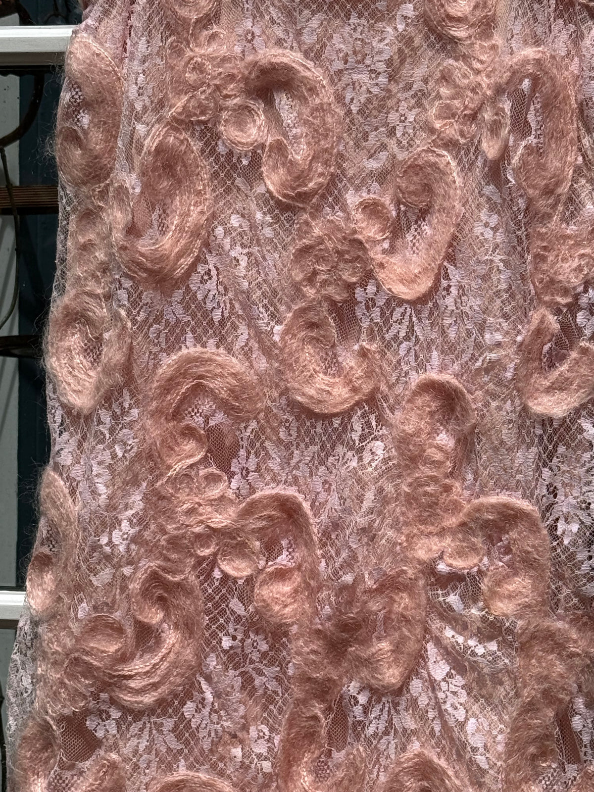 Vintage Blush 3D Floral Slip Dress