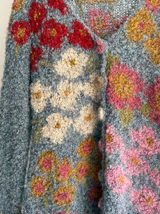 Manuela Bedford Floral Alpaca Bouclé Knit