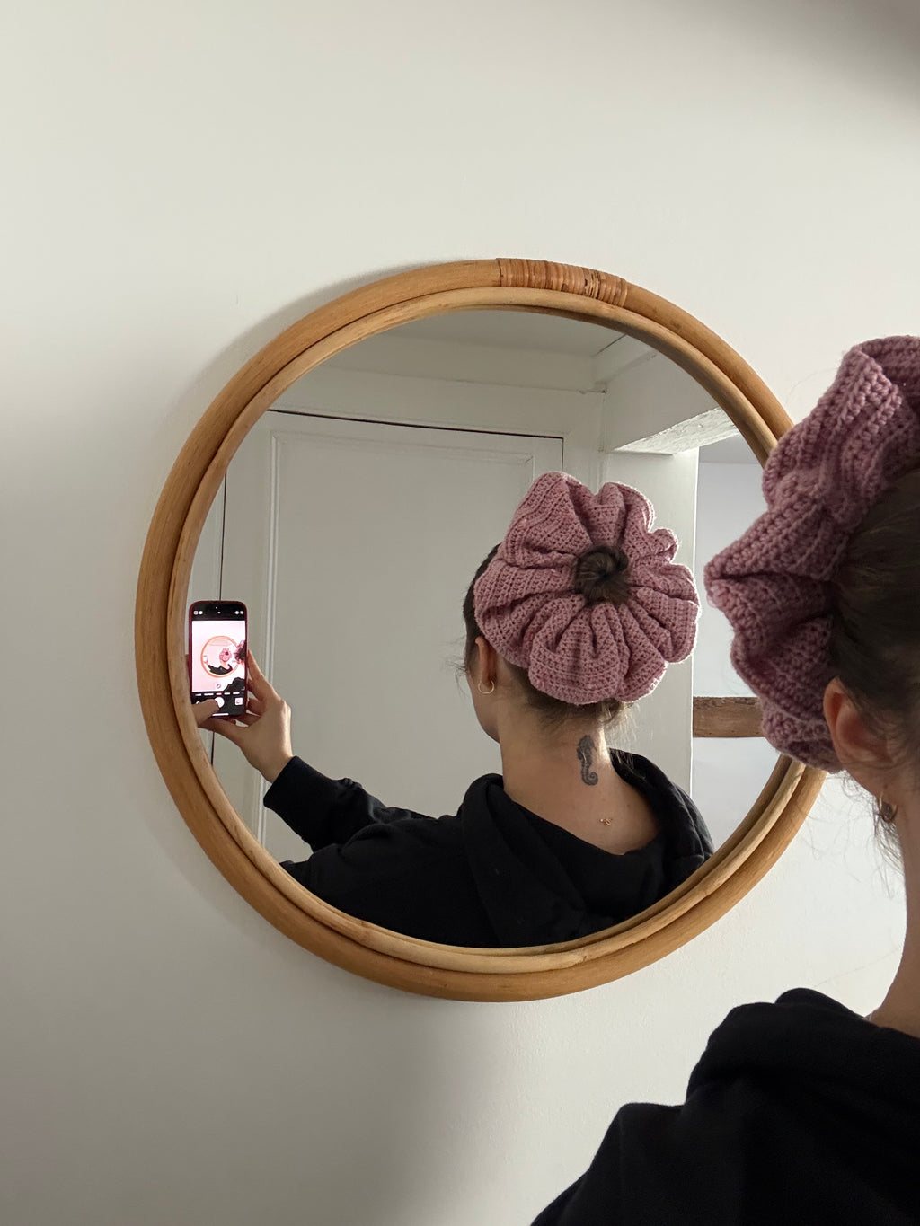 Knitted Hair Piece with Sequins