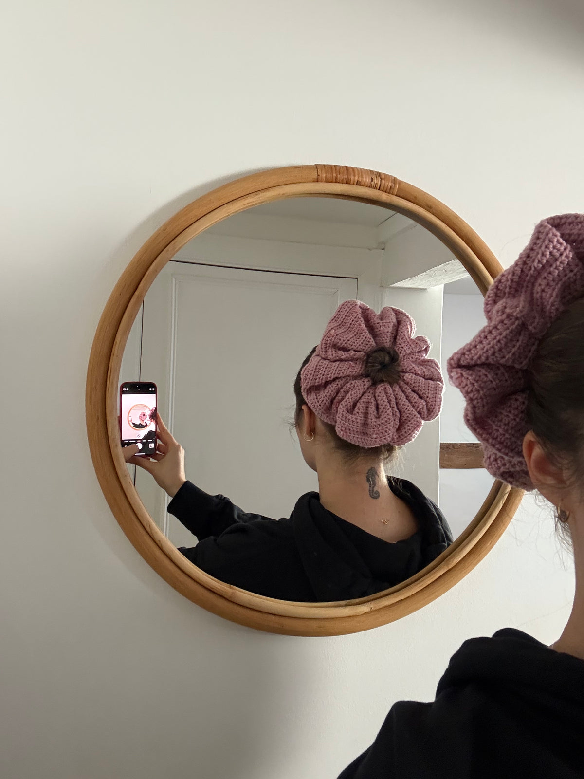 Knitted Hair Piece with Sequins