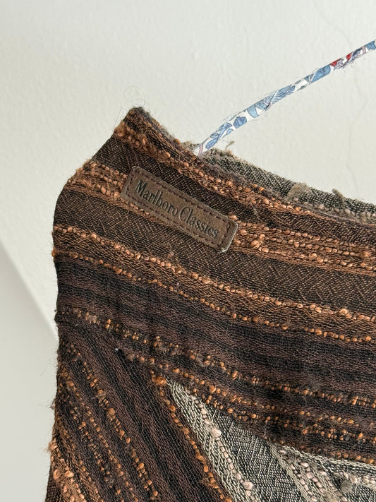 Vintage Marlboro Classics Textured Patchwork Midi Skirt