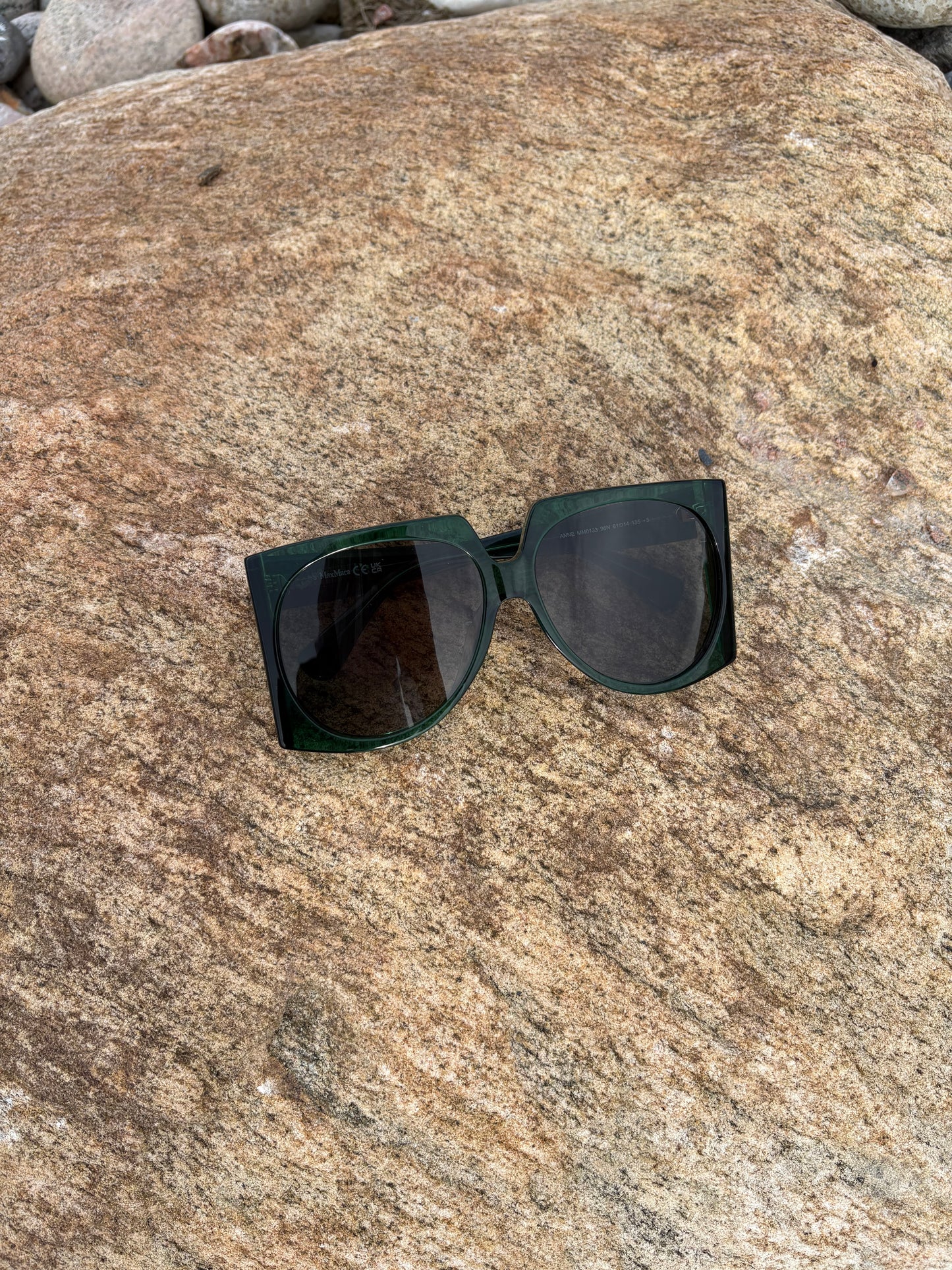 Max Mara Oversized Sunglasses in Dark Green