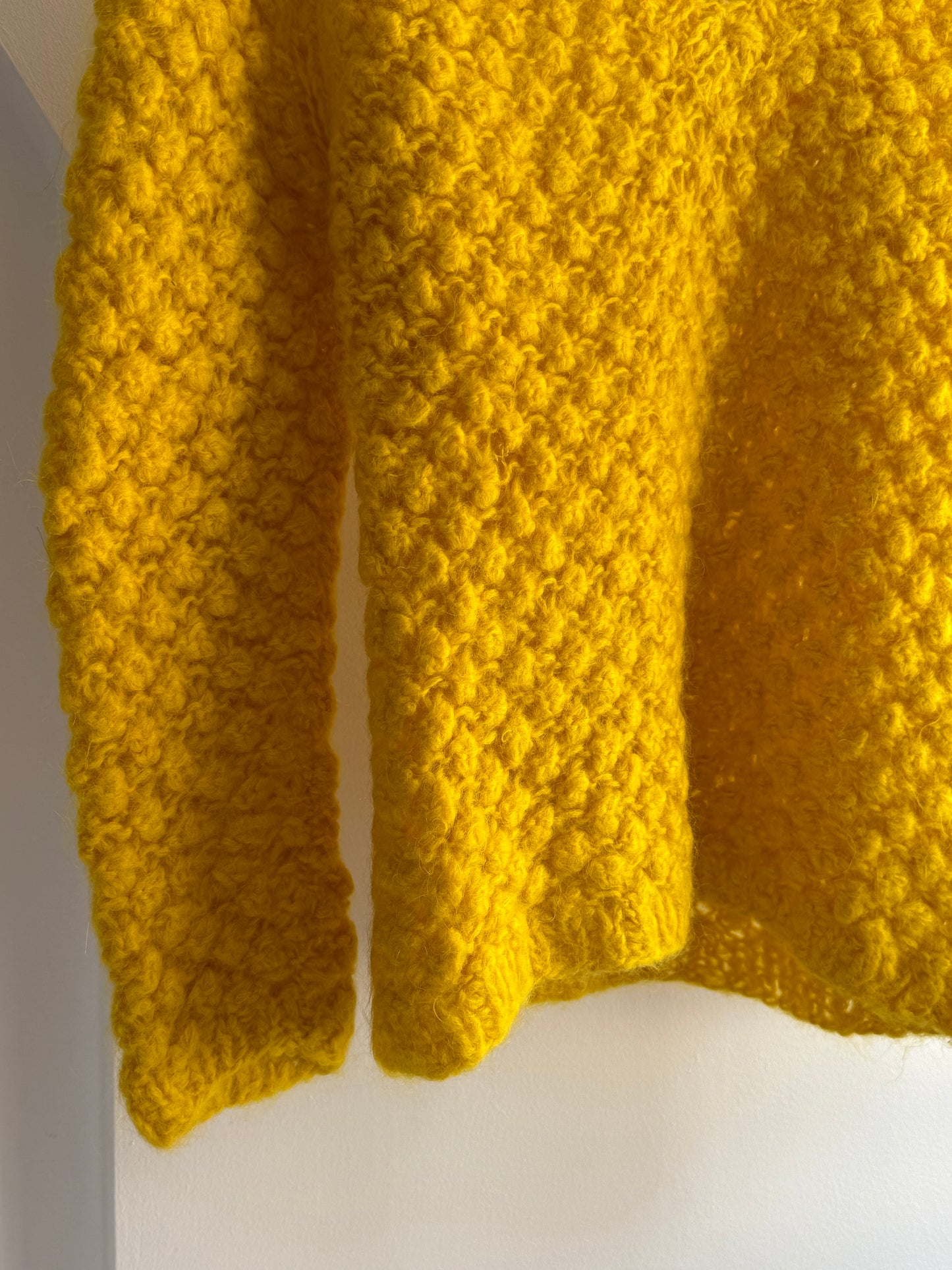 Rare Vintage Yellow Wool and Mohair Knit