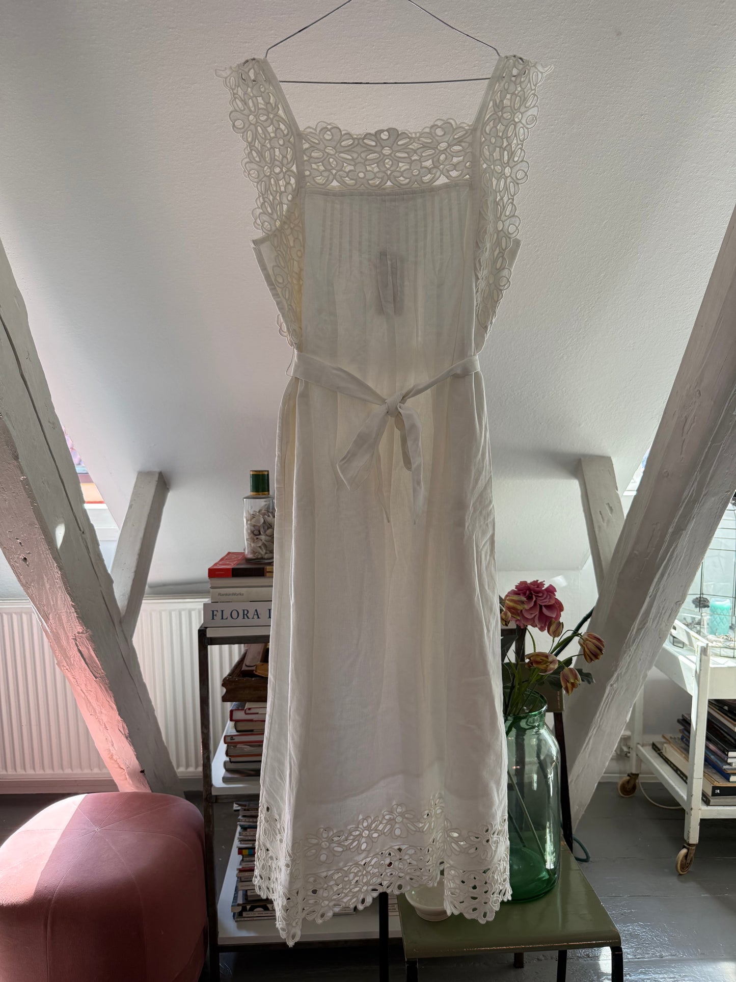 Sea New York Eyelet Lace Midi Dress with Belt