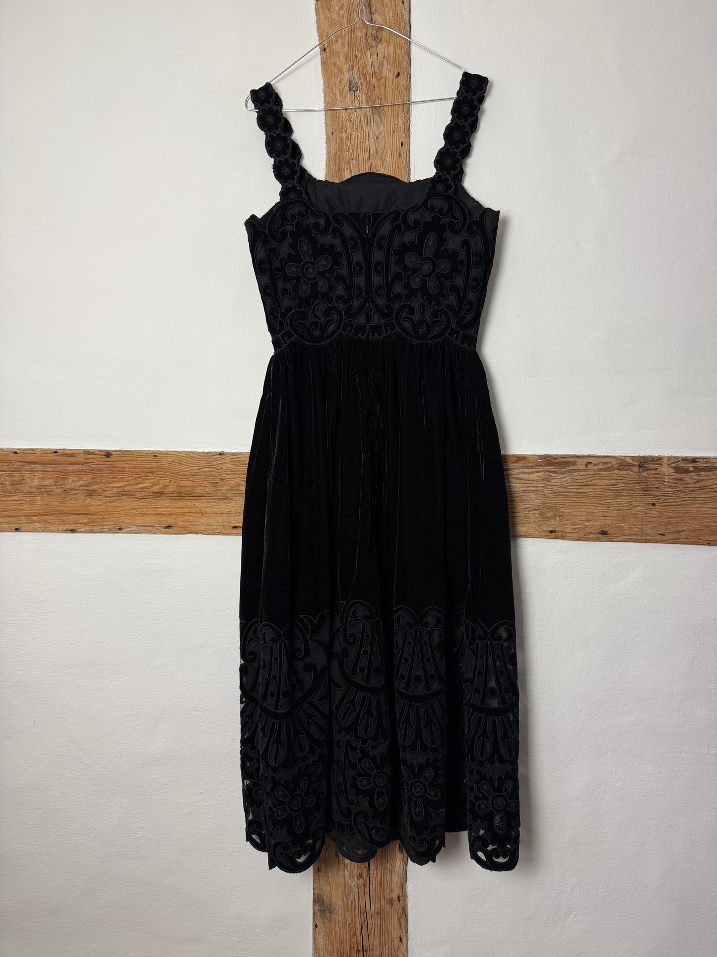 SEA New York Velvet Embroidered Long Dress