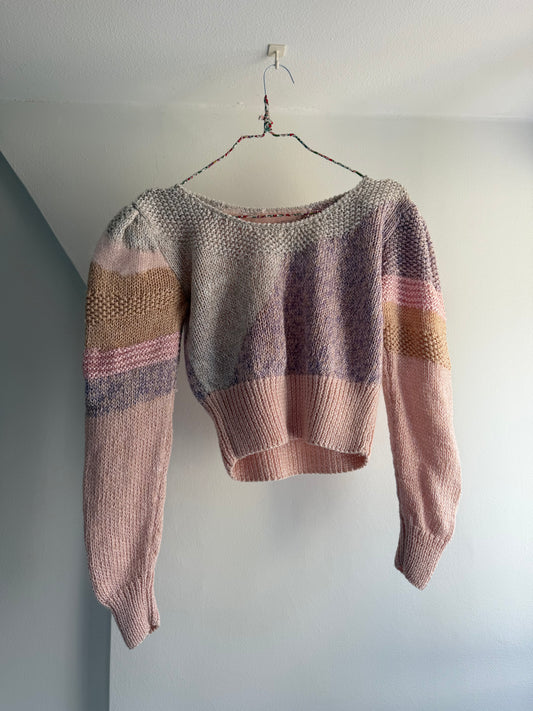 Vintage Cropped Blush Knit