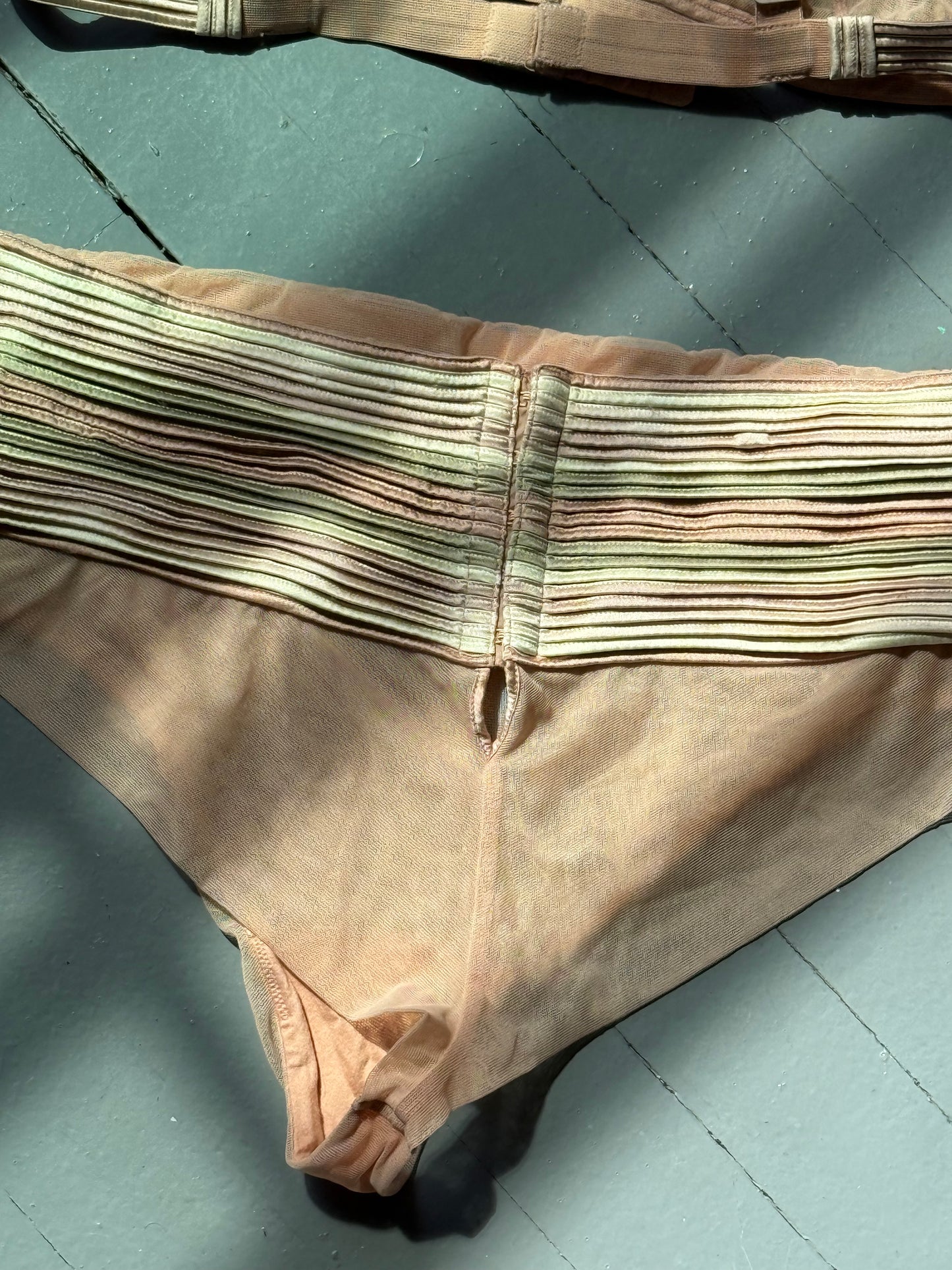 Vintage La Perla Ribbed Lingerie Set