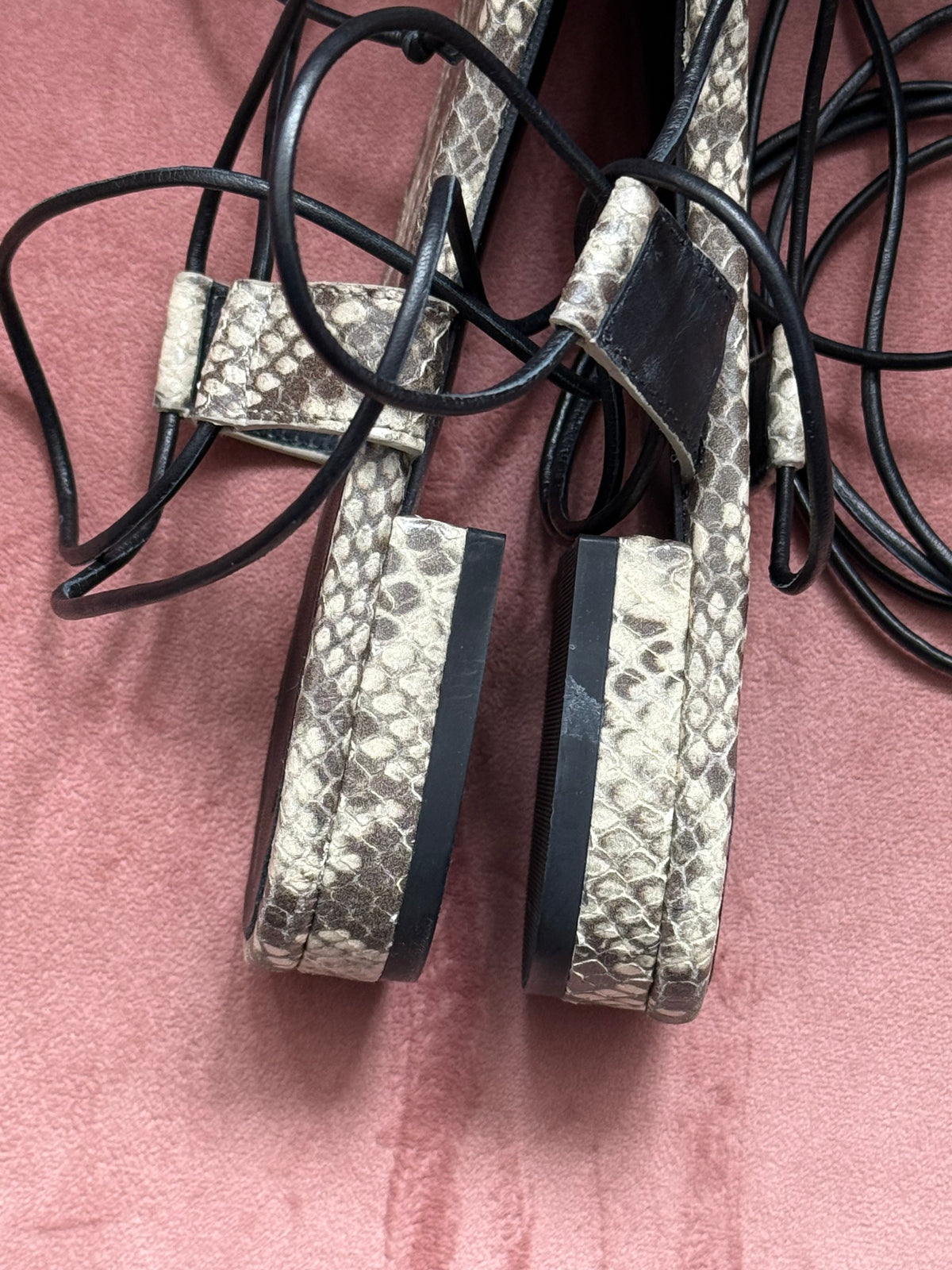 Reformation Snake Sandals