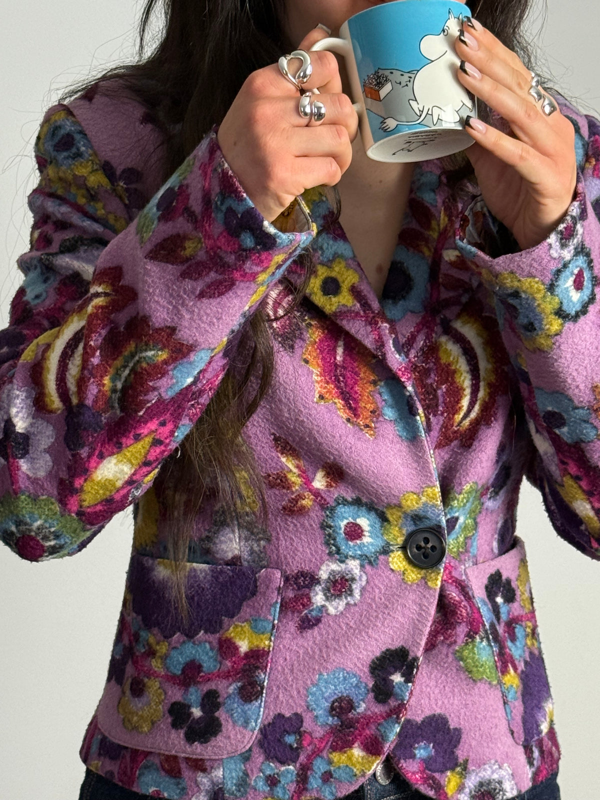 Vintage Rare Ungaro Paris Blazer with Flower Motif