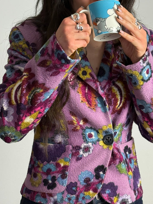 Vintage Rare Ungaro Paris Blazer with Flower Motif