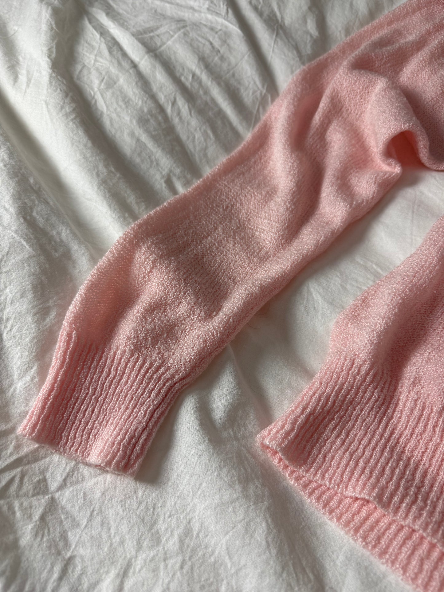 Vintage Pink Henley Knit