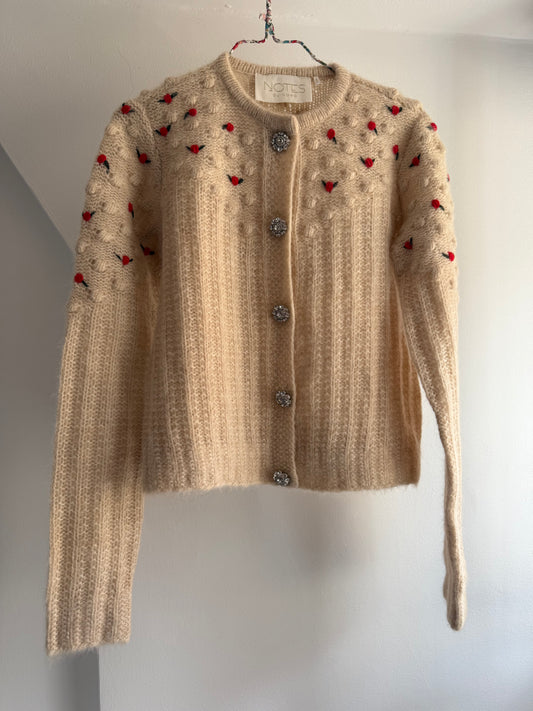Notes du Nord Flower Alpaca Blend Cardigan