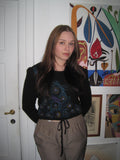 Rare Krizia Maglia Sweater with Peacock Embroidery Design