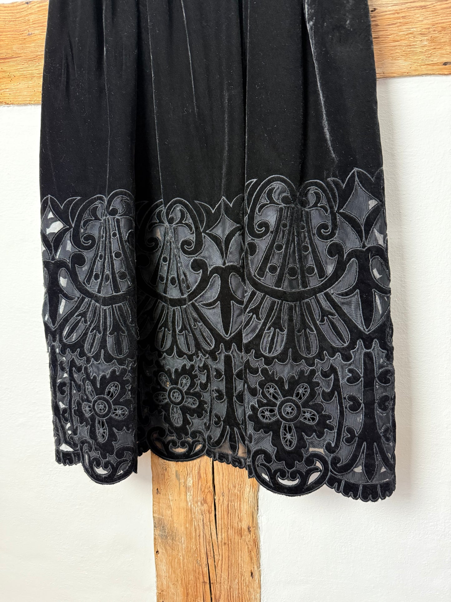 SEA New York Velvet Embroidered Long Dress