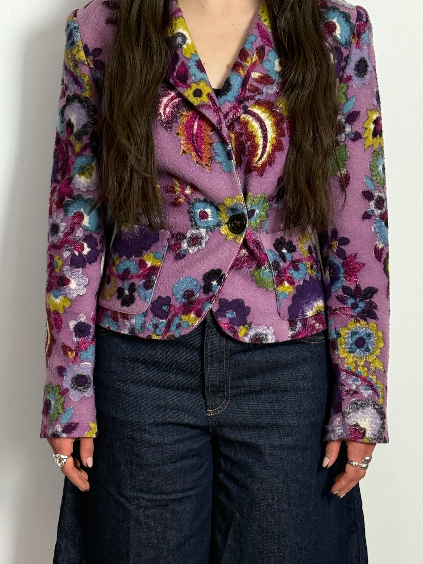 Vintage Rare Ungaro Paris Blazer with Flower Motif
